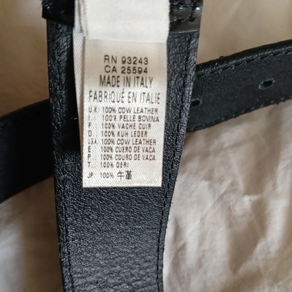 Diesel Black Patent Leather Belt W/ Large Metal Buckle - Picture 8 of 9